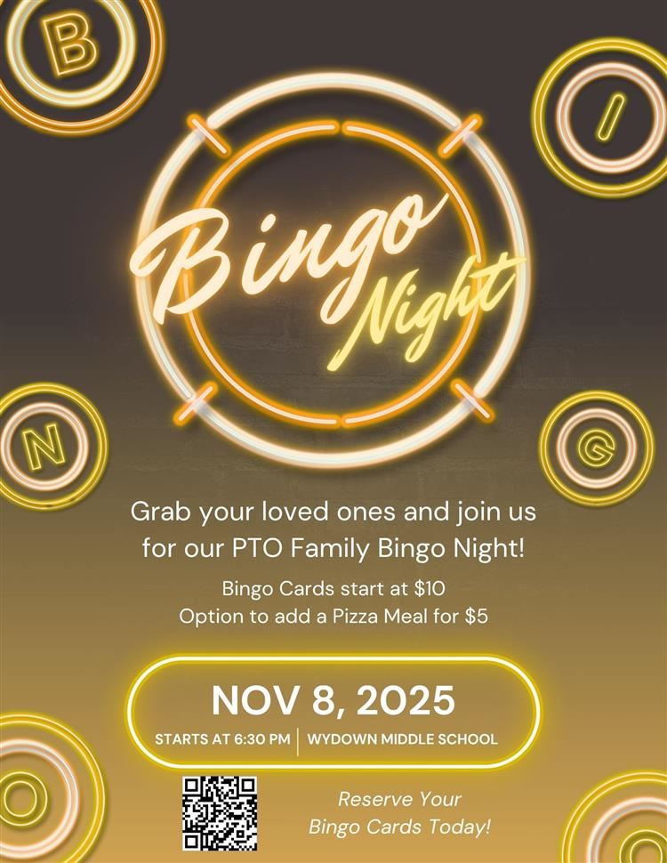  Family Bingo Night on 11/8
